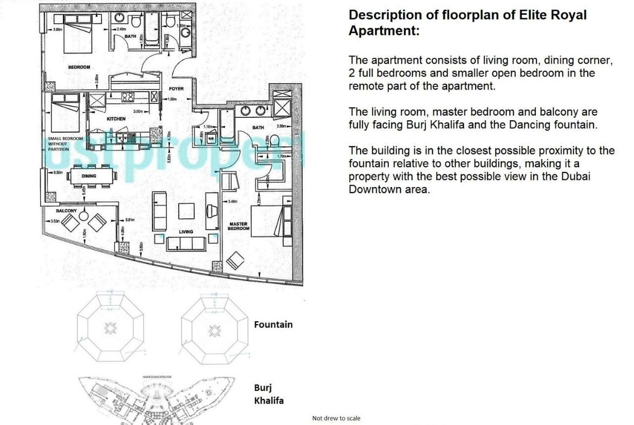 Elite Royal Apartment - Full Burj Khalifa & Fountain View - Opal - 2 Bedrooms Plus 1 Open Bedroom Without Partition ドバイ エクステリア 写真